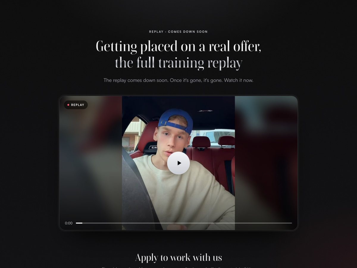 Replay + application preview
